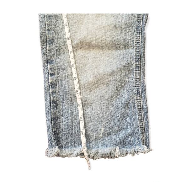 South Pole Junior Collection White Wash Blue Denim Capri Jeans - Size 7 - Picture 5 of 6